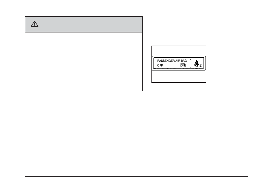 Passenger airbag status indicator, Passenger airbag status indicator -35, Passenger | Airbag status indicator, Caution | Buick 2006 LaCrosse User Manual | Page 157 / 438