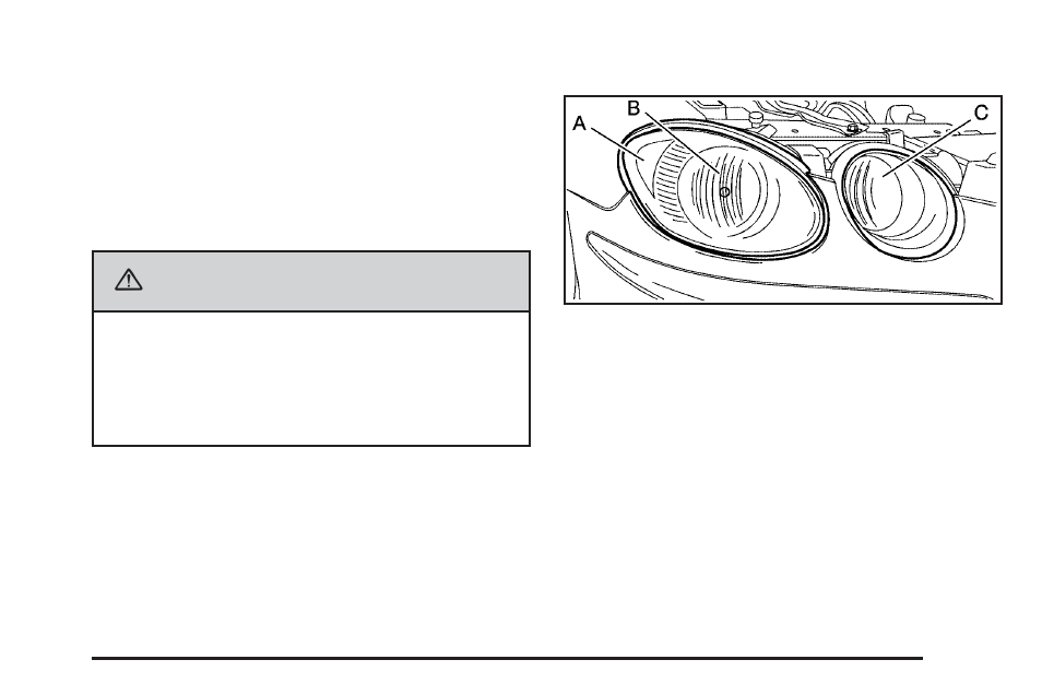 Bulb replacement, Halogen bulbs, Headlamps and sidemarker lamps | Bulb replacement -51, Caution | Buick 2006 LaCrosse User Manual | Page 345 / 438