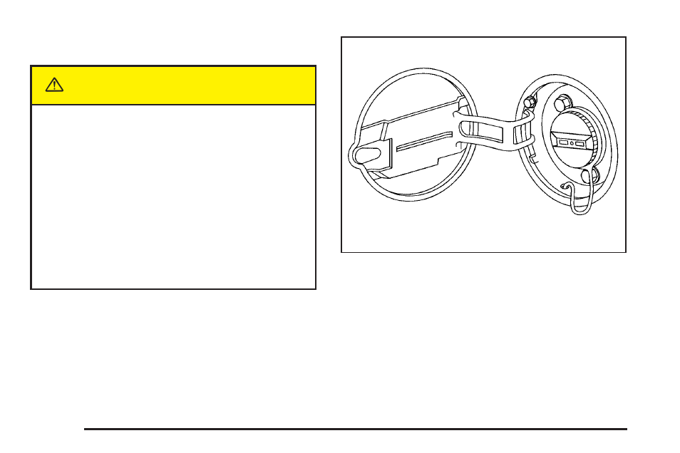 Filling the tank, Filling the tank -8, Caution | Buick 2005 Terraza User Manual | Page 300 / 428
