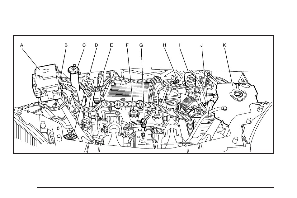Engine compartment overview, Engine compartment overview -12 | Buick 2005 Terraza User Manual | Page 304 / 428