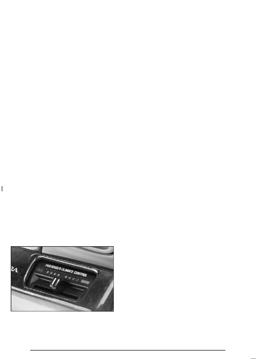 Passenger temperature control | Buick 2004 Park Avenue User Manual | Page 146 / 410