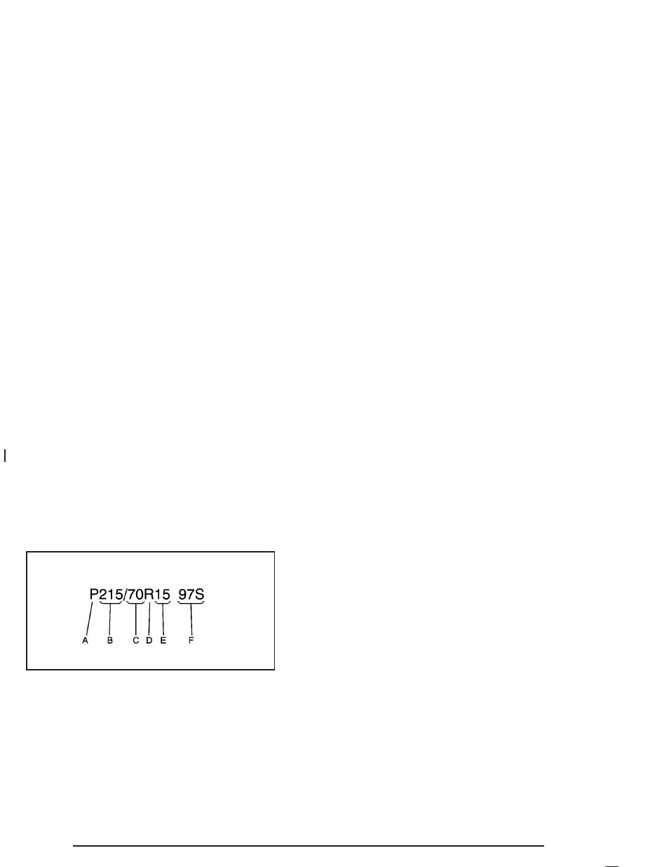 Tire size | Buick 2004 Park Avenue User Manual | Page 310 / 410