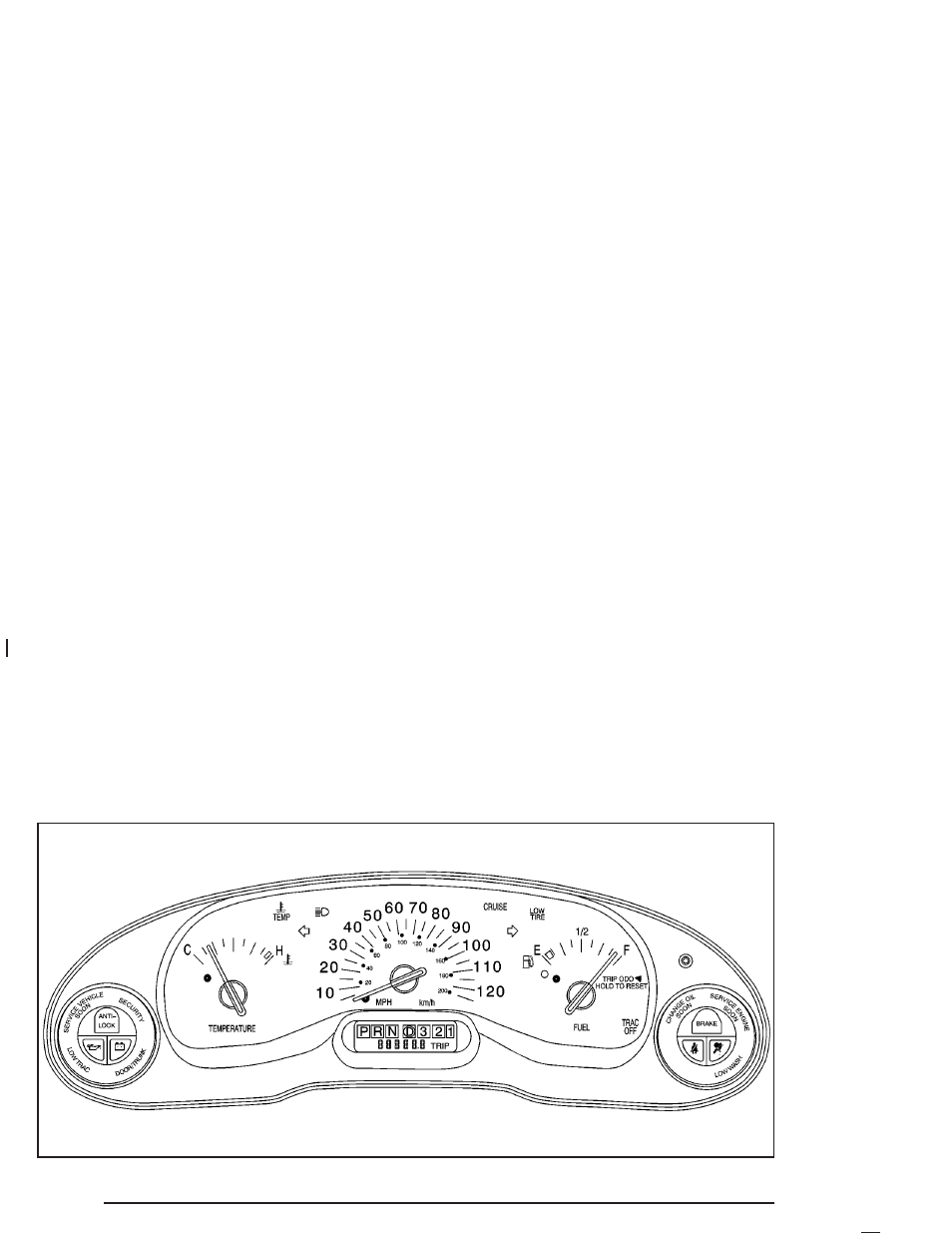 Instrument panel cluster, Instrument panel cluster -28, Instrument panel | Cluster | Buick 2004 Century User Manual | Page 130 / 358