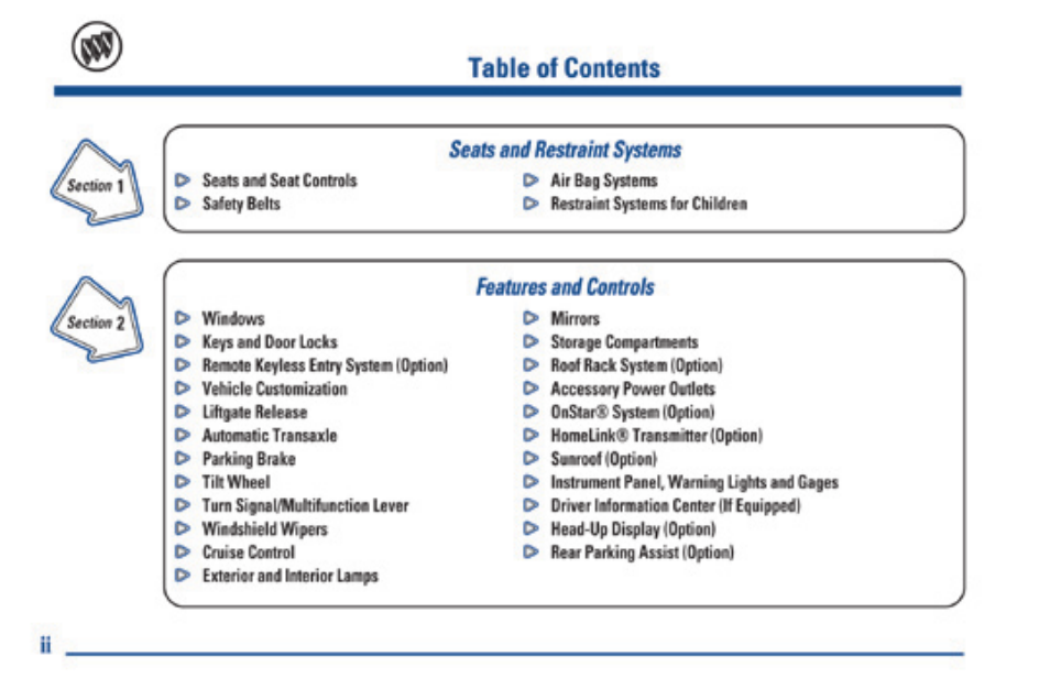 Buick 2002 Rendezvous User Manual | Page 4 / 455