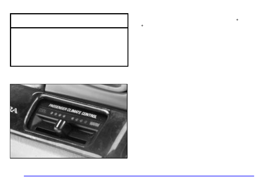 Passenger climate control, Personal choice comfort controls (if equipped), Notice | Buick 2002 Park Avenue User Manual | Page 169 / 395