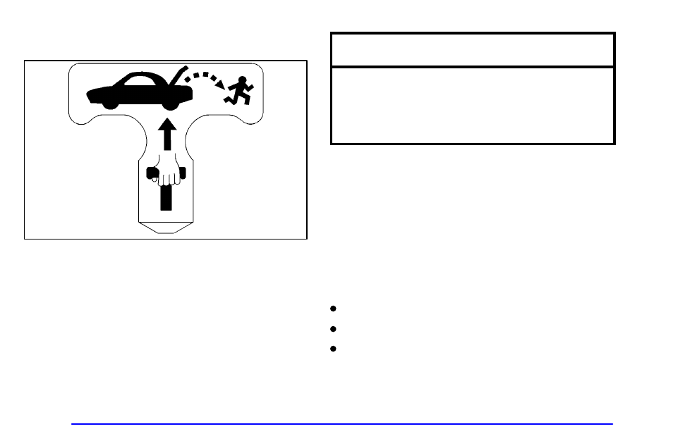 Trunk release handle, Trap-resistant trunk kit, Notice | Buick 2002 Park Avenue User Manual | Page 81 / 395