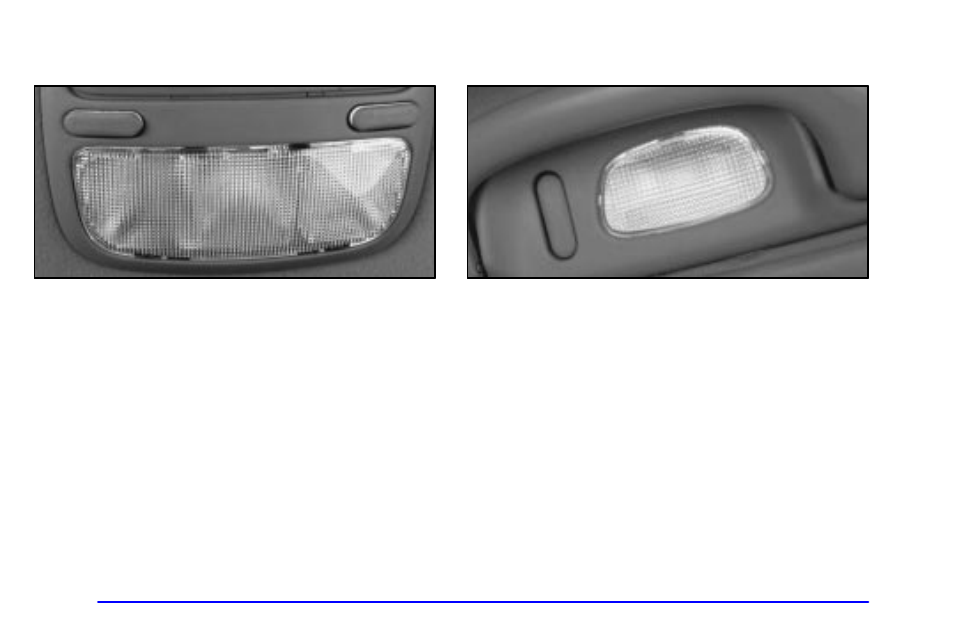 Front reading lamps, Rear reading lamps | Buick 2001 Park Avenue User Manual | Page 116 / 392