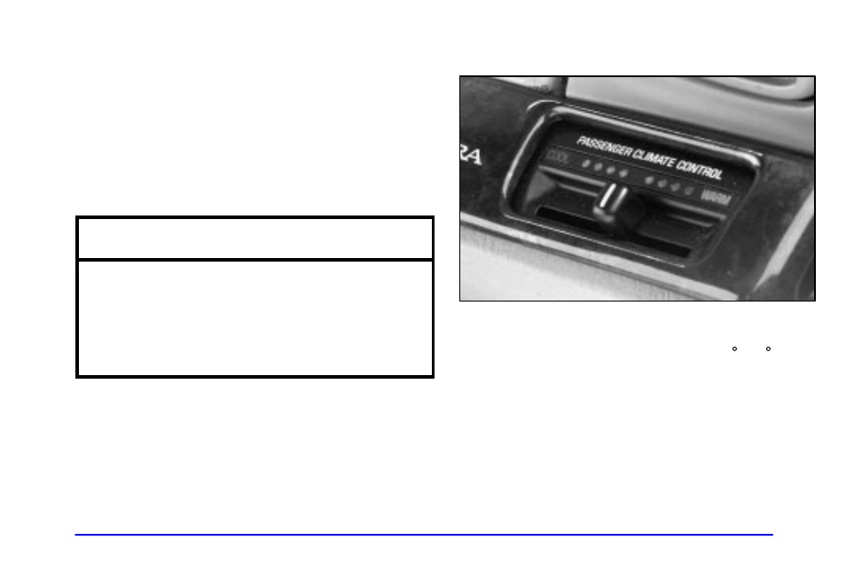 Passenger climate control, Notice | Buick 2001 Park Avenue User Manual | Page 175 / 392