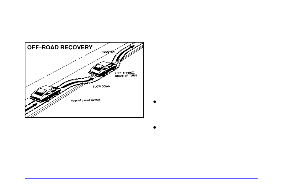 Off-road recovery, Passing, Road recovery | Buick 2001 Park Avenue User Manual | Page 209 / 392