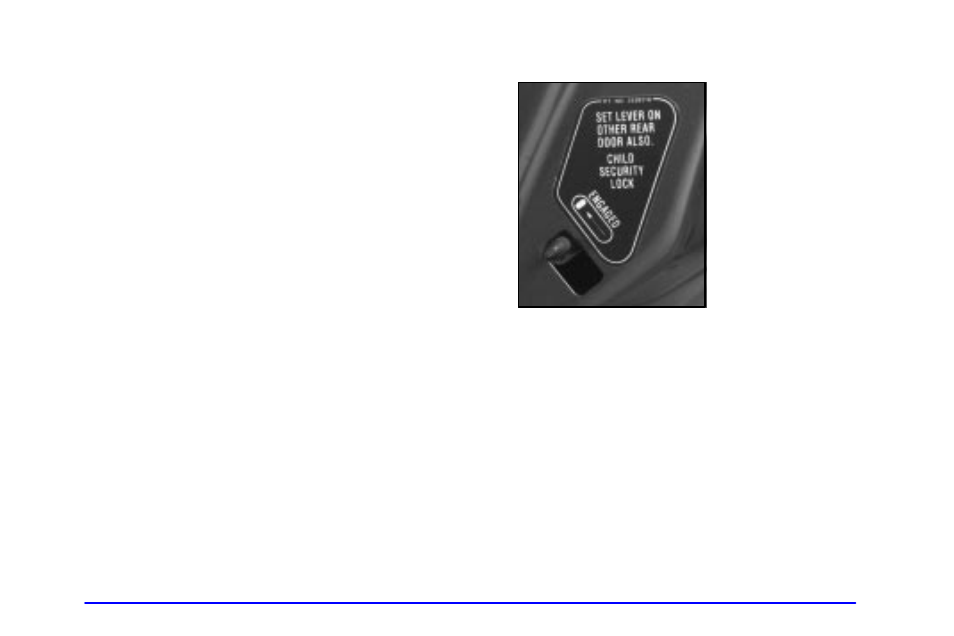 Rear door security locks, Using one of these locks | Buick 2001 Park Avenue User Manual | Page 77 / 392