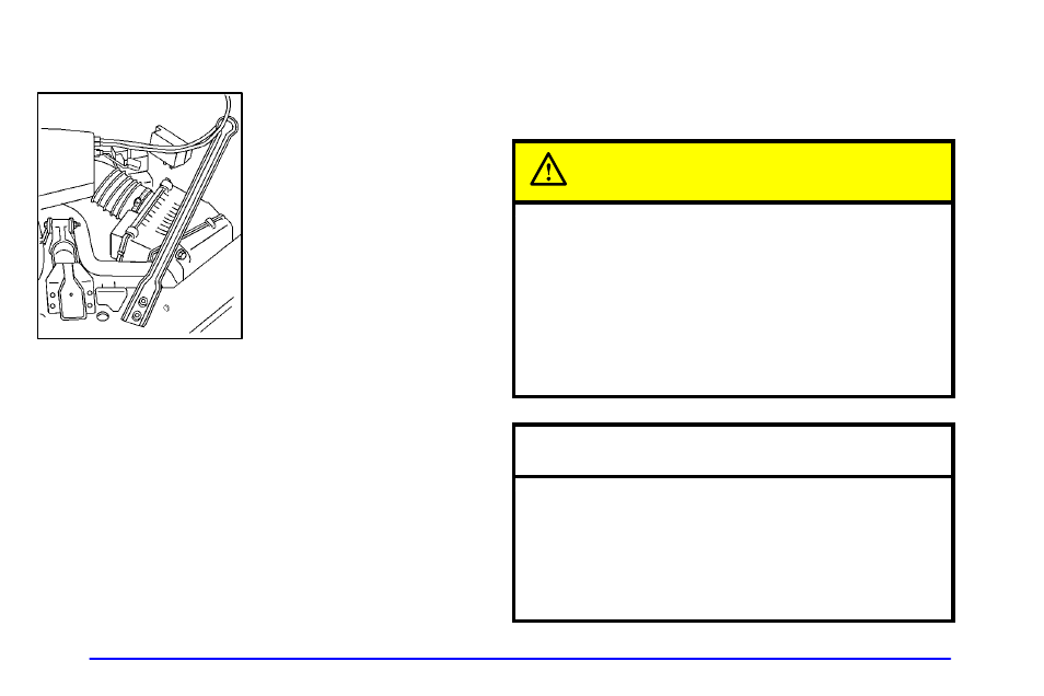 Engine air cleaner/filter, Caution, Notice | Buick 2001 Century User Manual | Page 266 / 351