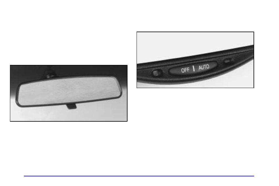 Battery rundown protection, Mirrors, Inside manual day/night rearview mirror | Buick 2000 Park Avenue User Manual | Page 113 / 392