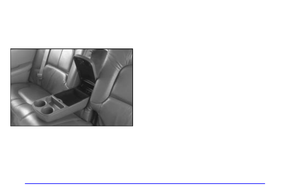 Rear storage armrest, Rear seat pass through, Convenience net | Buick 2000 Park Avenue User Manual | Page 123 / 392