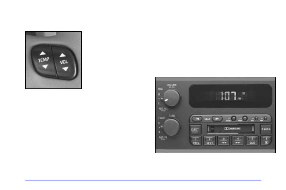 Audio systems, Setting the clock, Fm stereo with cassette tape player | If equipped) | Buick 2000 Park Avenue User Manual | Page 168 / 392