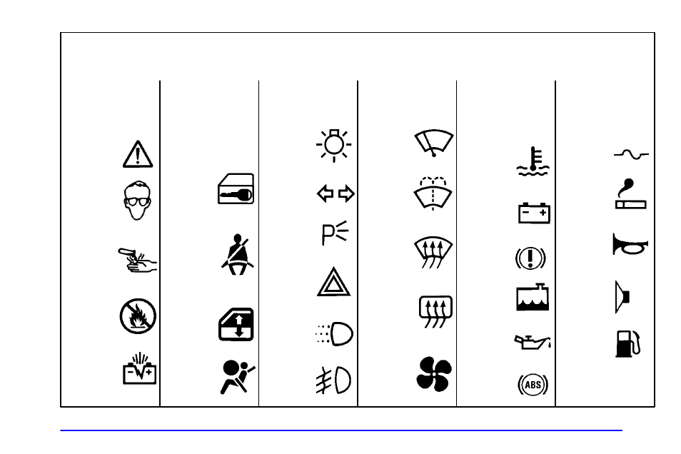Vehicle symbols | Buick 2000 Century User Manual | Page 11 / 344