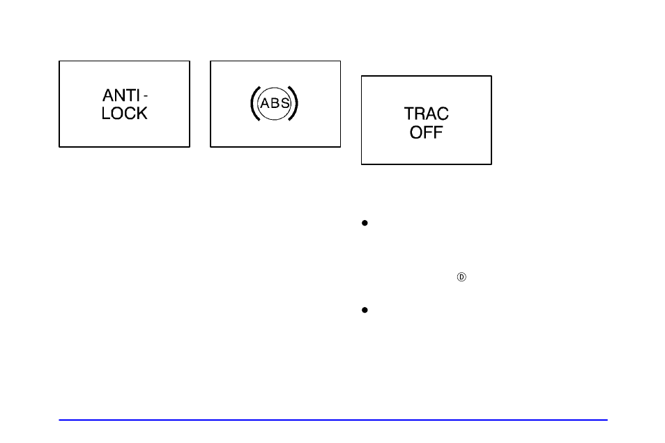Anti-lock brake system warning light | Buick 2000 Century User Manual | Page 126 / 344