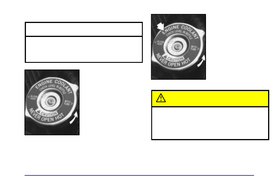 How to add coolant to the radiator, Notice, Caution | Buick 2000 Century User Manual | Page 225 / 344