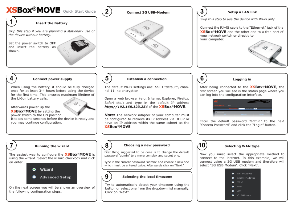 4G Systems XSBoxMOVE User Manual | 2 pages
