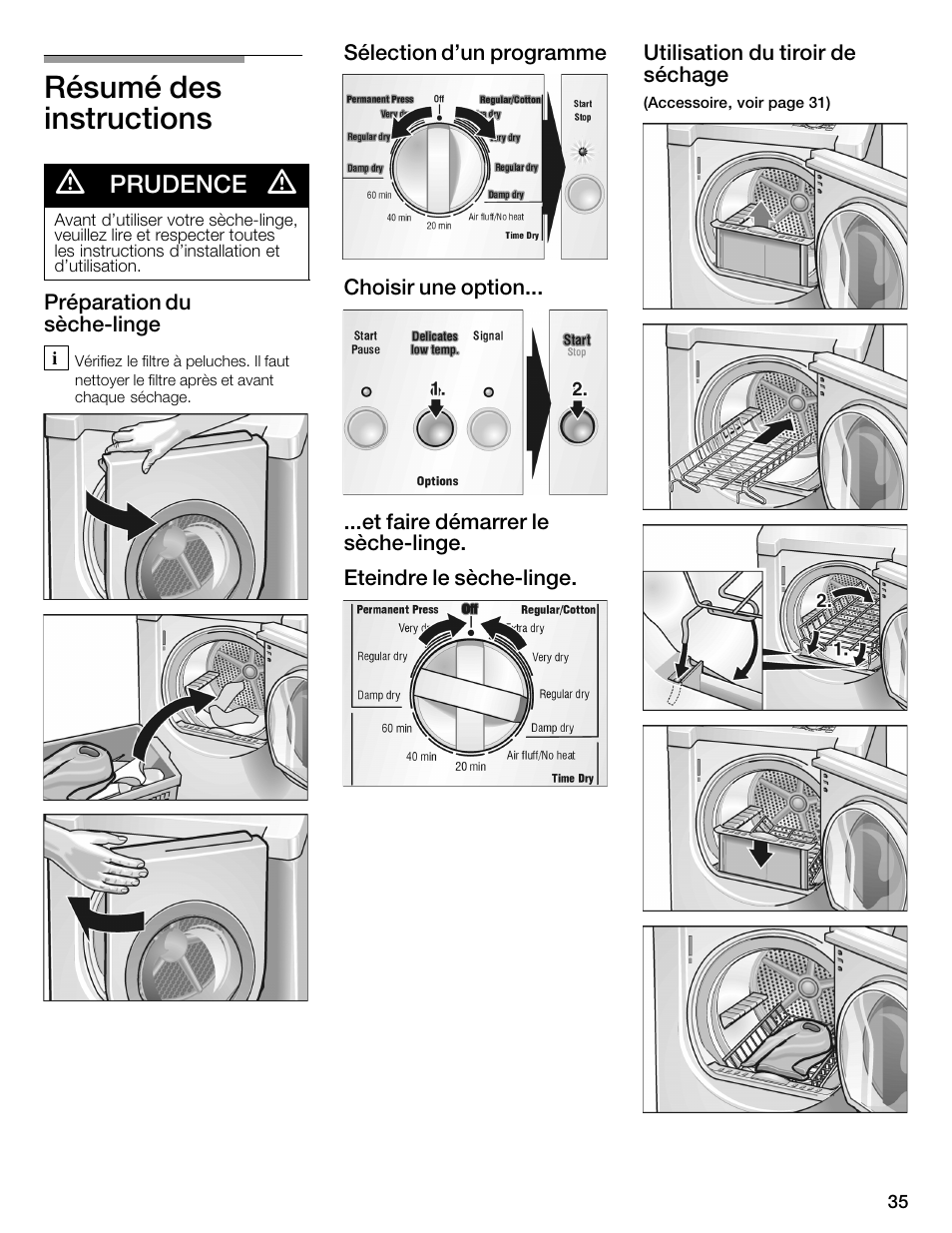 Résumé des instructions d | Bosch WTMC352SUC User Manual | Page 35 / 68