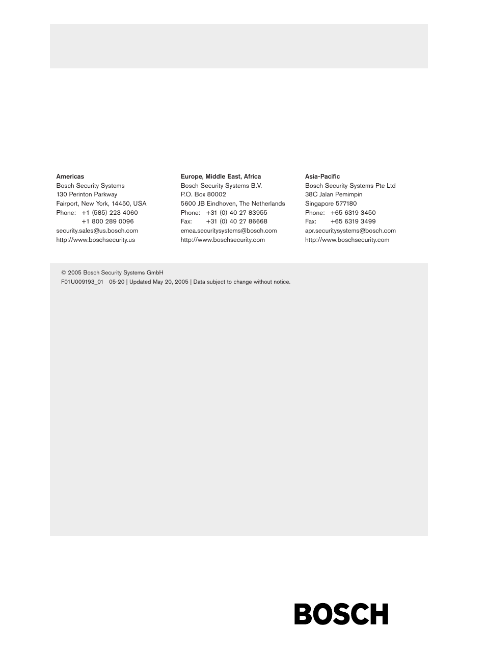Bosch MON150CL User Manual | Page 16 / 16
