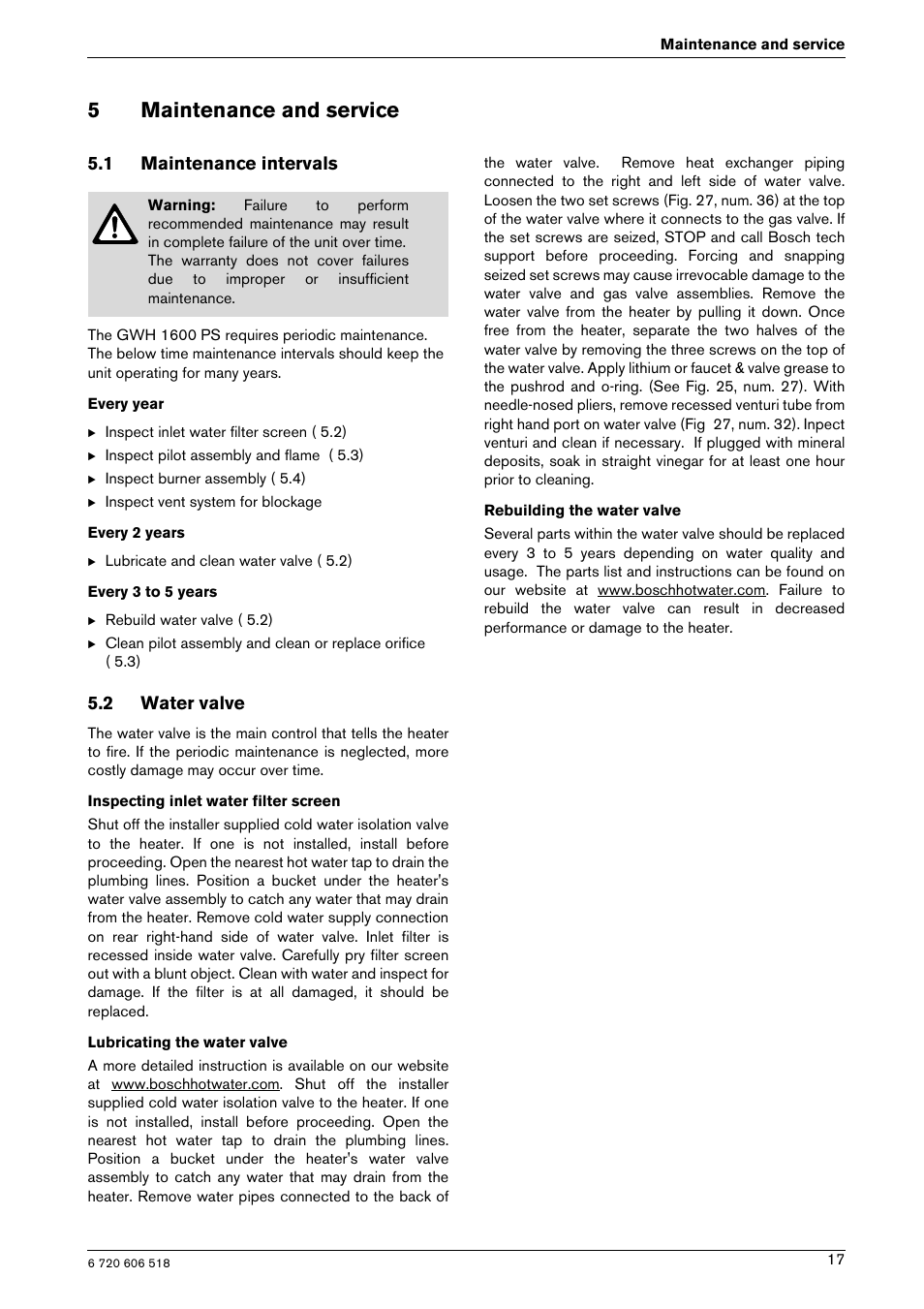 5maintenance and service | Bosch GWH 1600 PS User Manual | Page 17 / 28