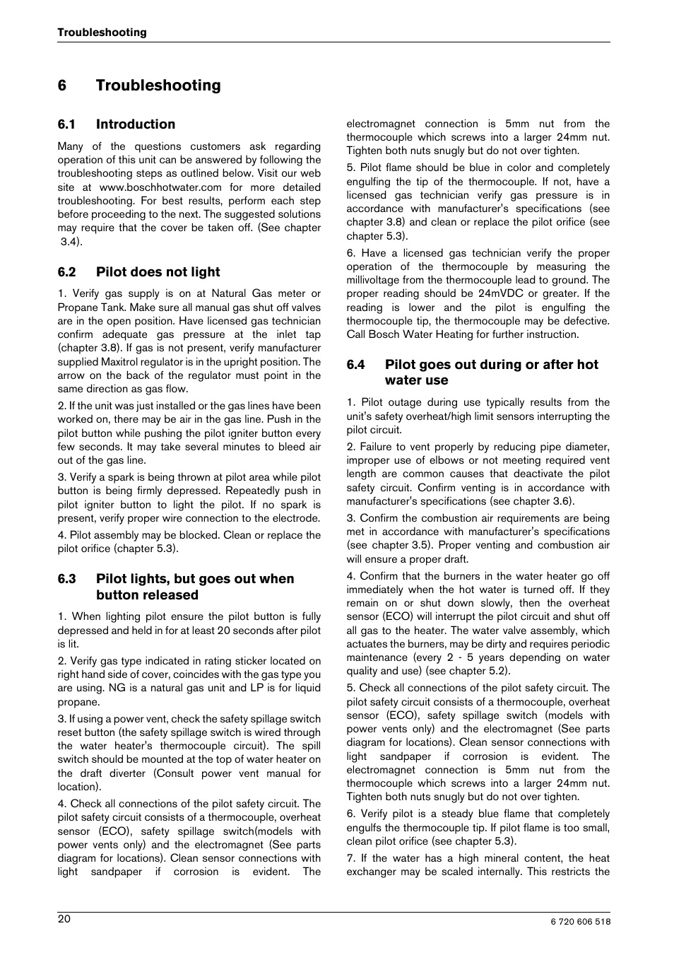 6troubleshooting | Bosch GWH 1600 PS User Manual | Page 20 / 28