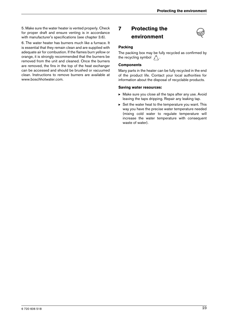 7protecting the environment | Bosch GWH 1600 PS User Manual | Page 23 / 28