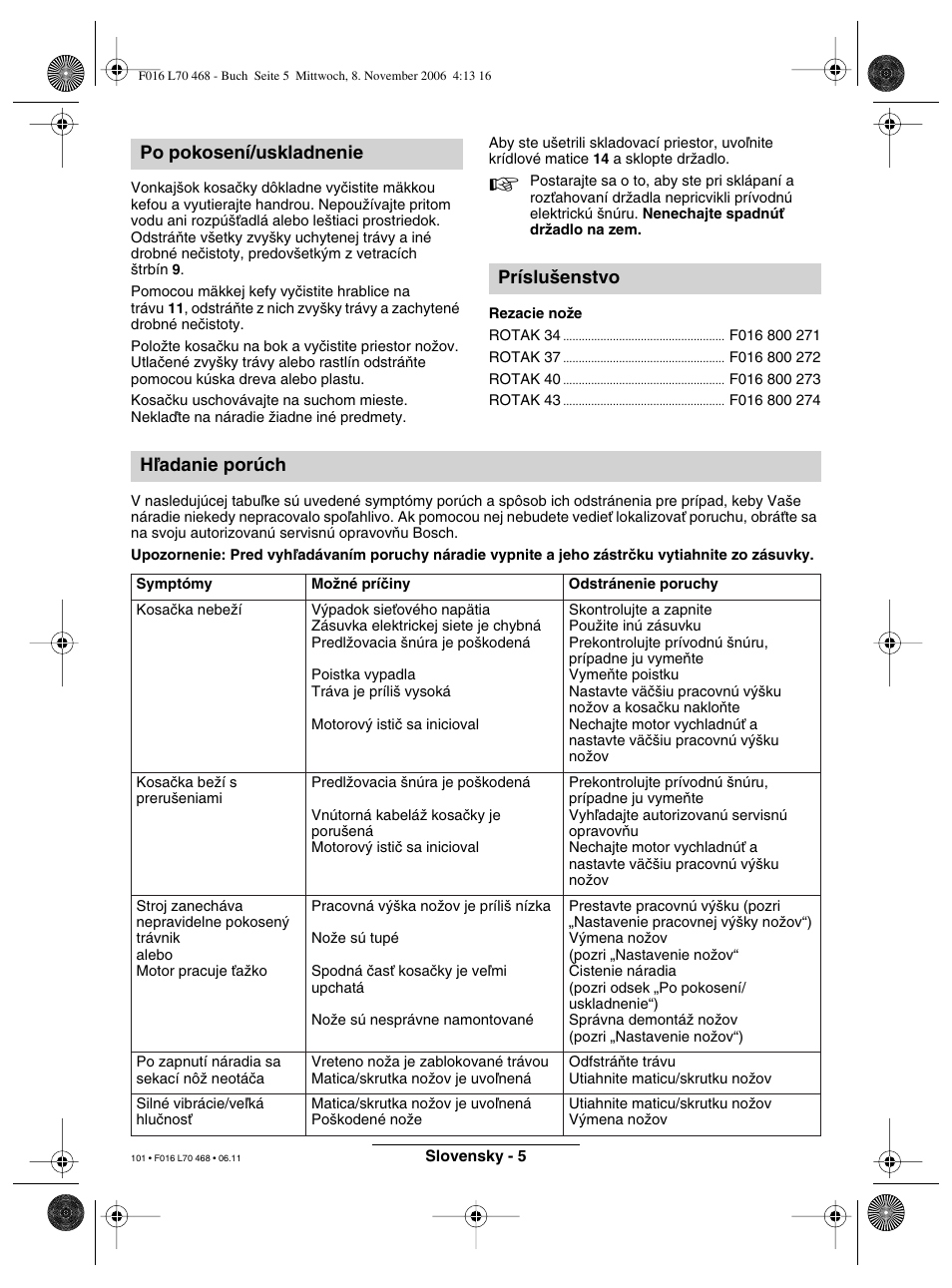 Bosch ROTAK 37 User Manual | Page 101 / 171