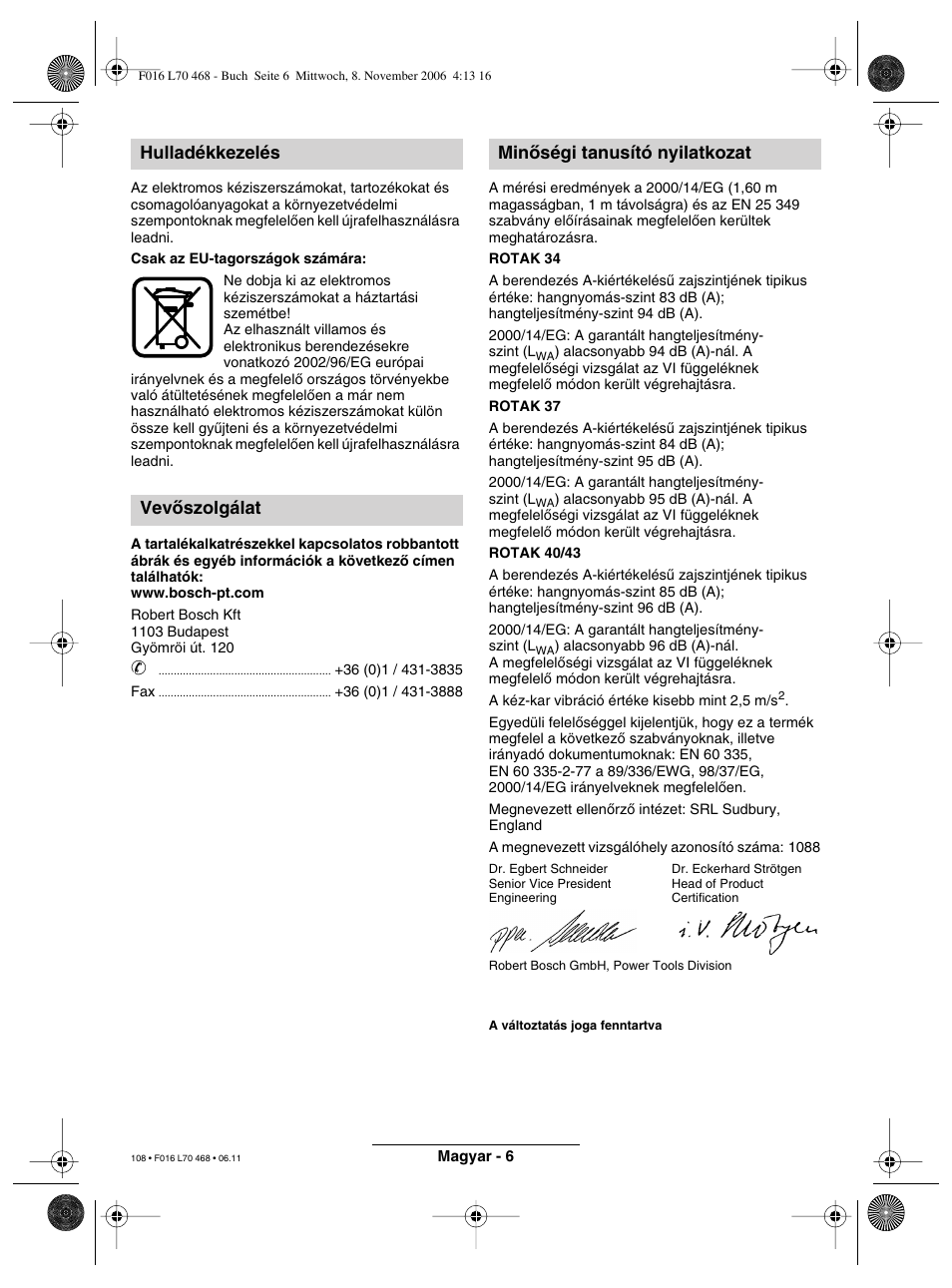 Bosch ROTAK 37 User Manual | Page 108 / 171