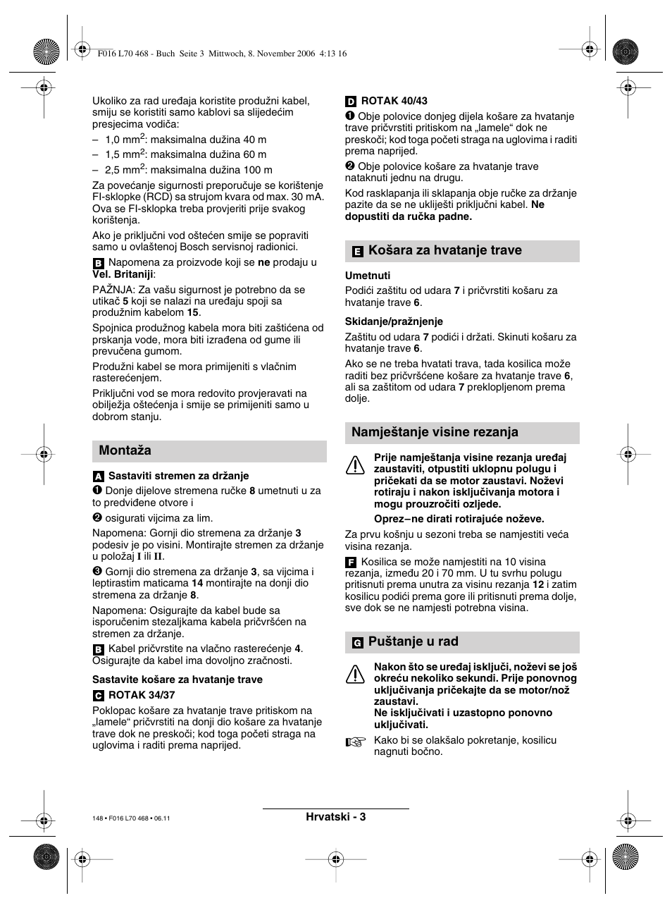 Montaïa | Bosch ROTAK 37 User Manual | Page 148 / 171