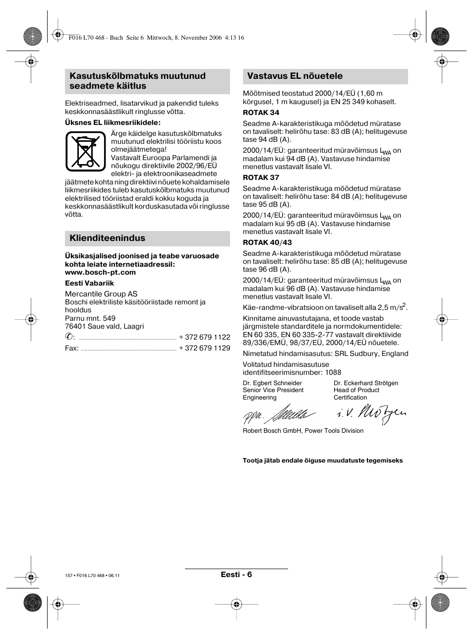 Bosch ROTAK 37 User Manual | Page 157 / 171