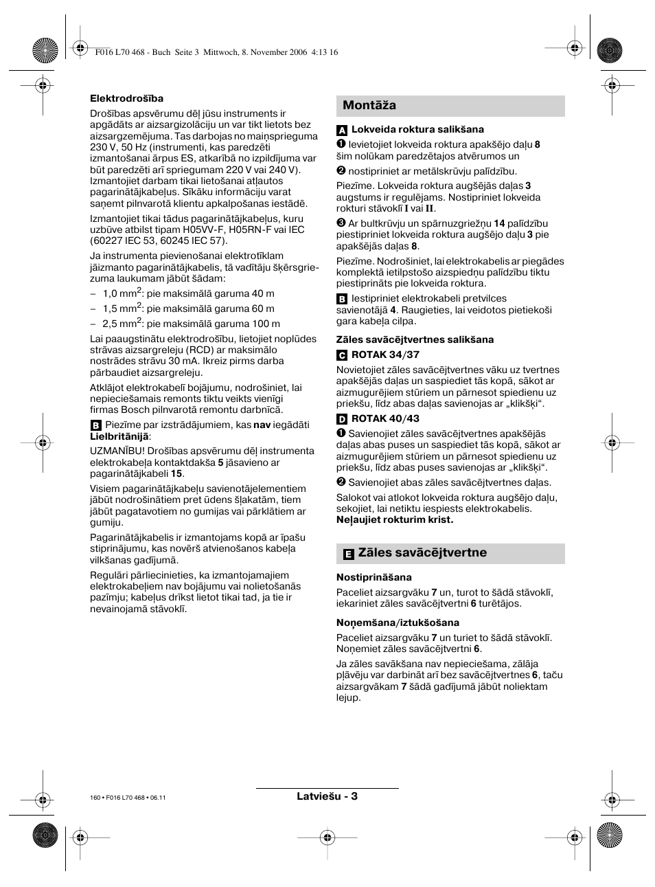 Montāža zāles savācējtvertne | Bosch ROTAK 37 User Manual | Page 160 / 171