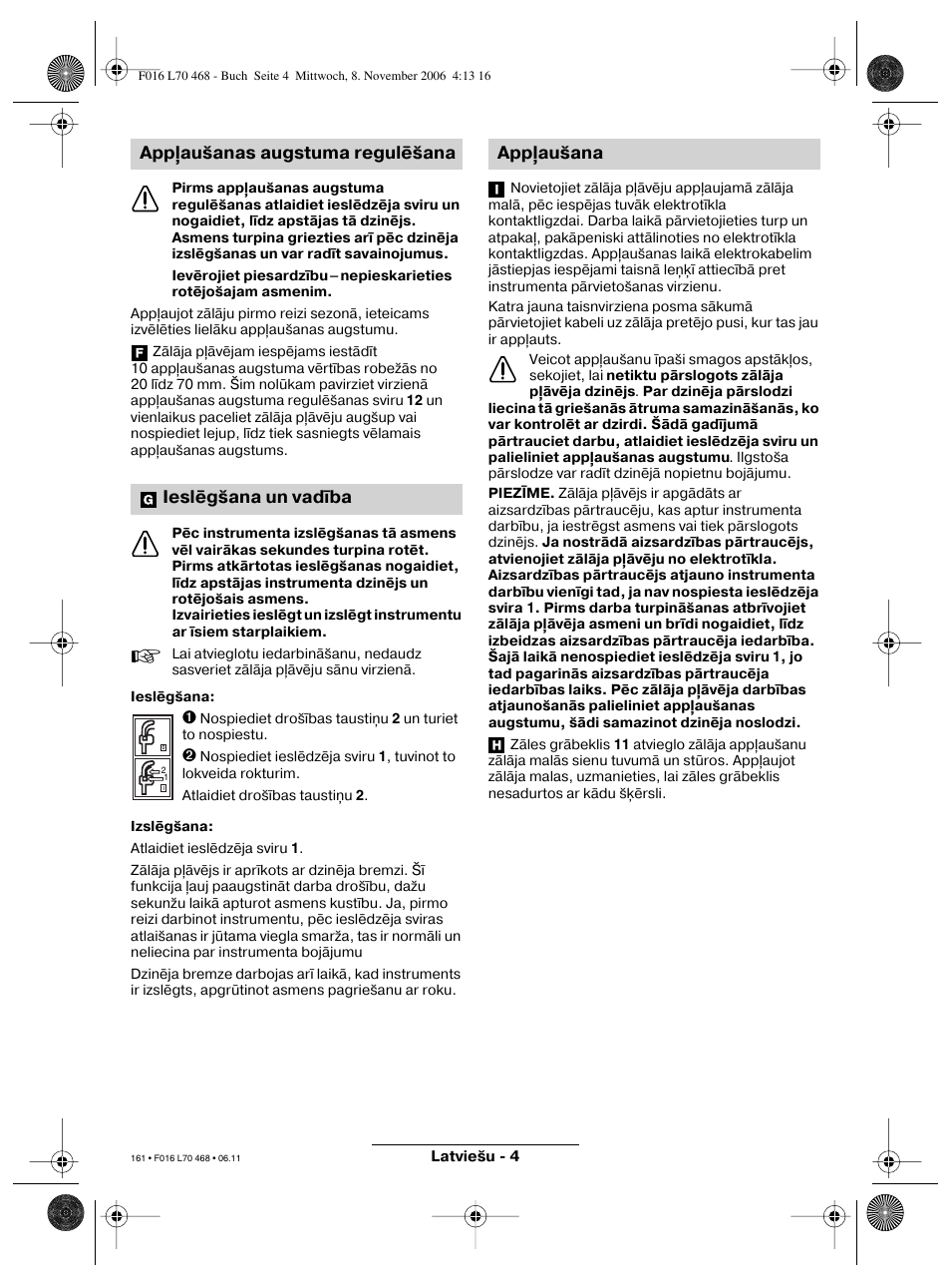 App aušana | Bosch ROTAK 37 User Manual | Page 161 / 171