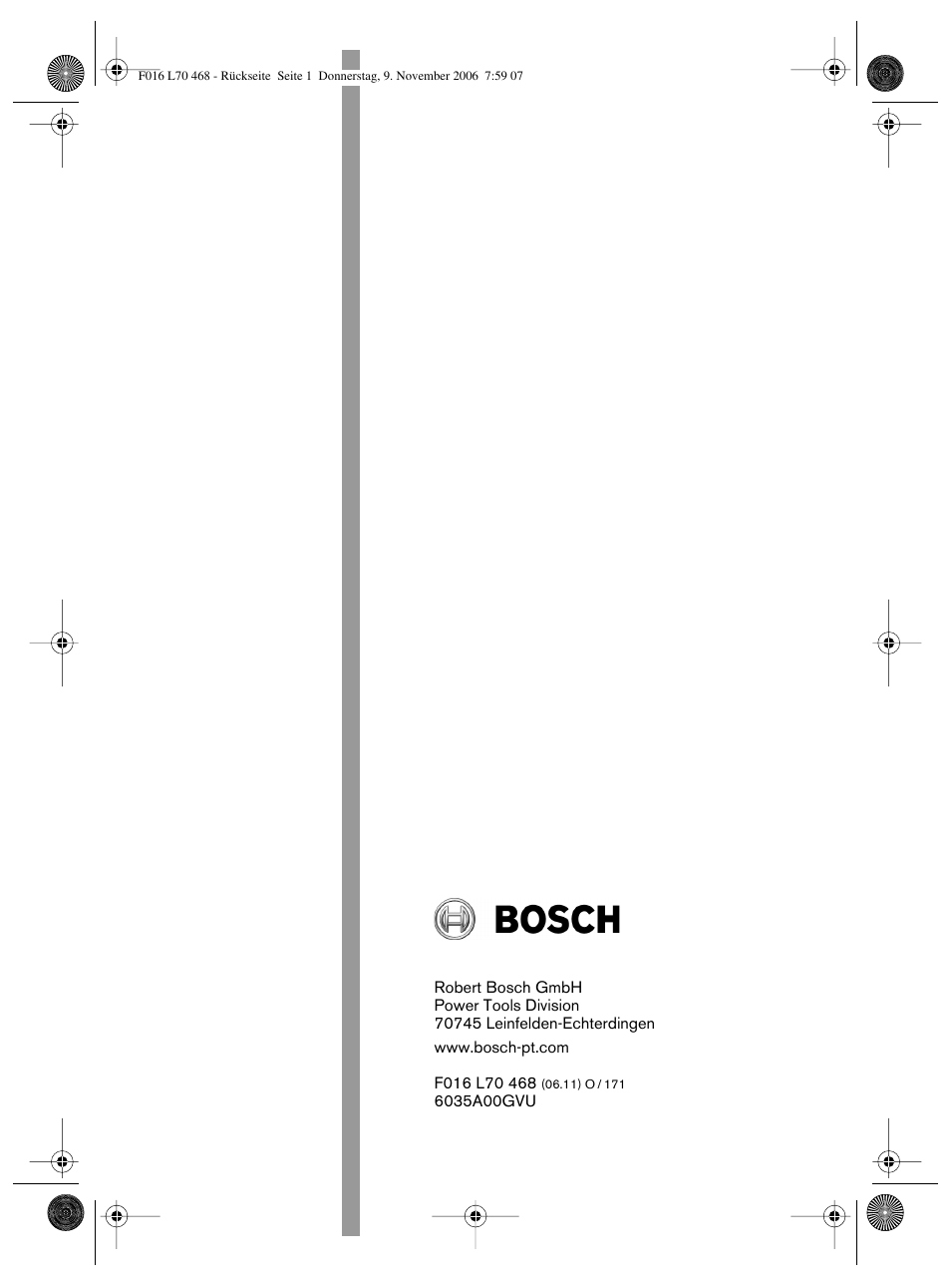 Bosch ROTAK 37 User Manual | Page 171 / 171