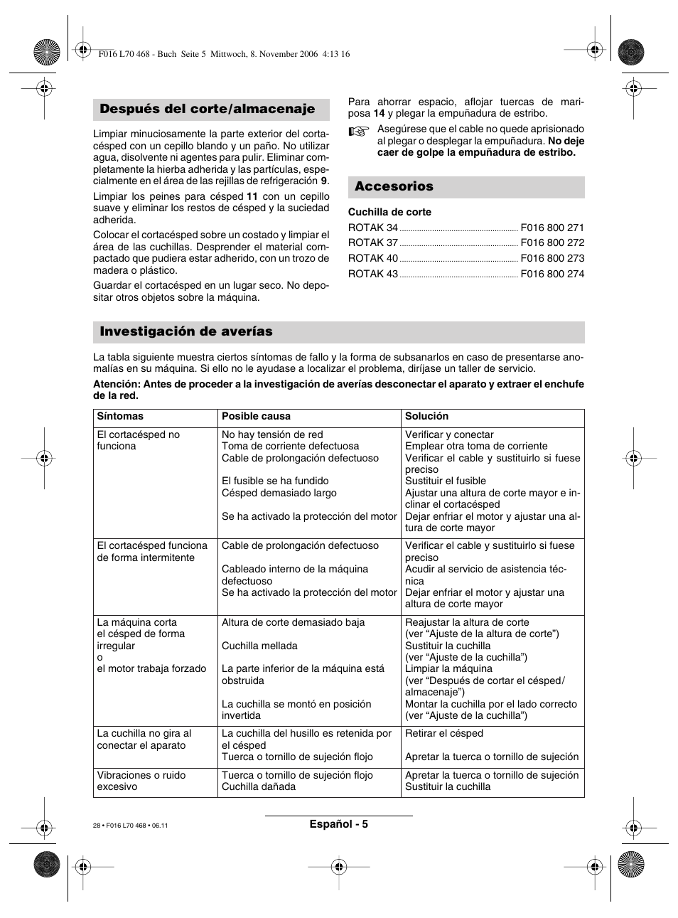 Bosch ROTAK 37 User Manual | Page 28 / 171