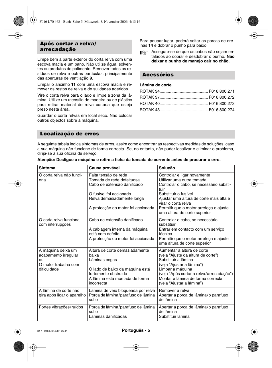 Bosch ROTAK 37 User Manual | Page 34 / 171