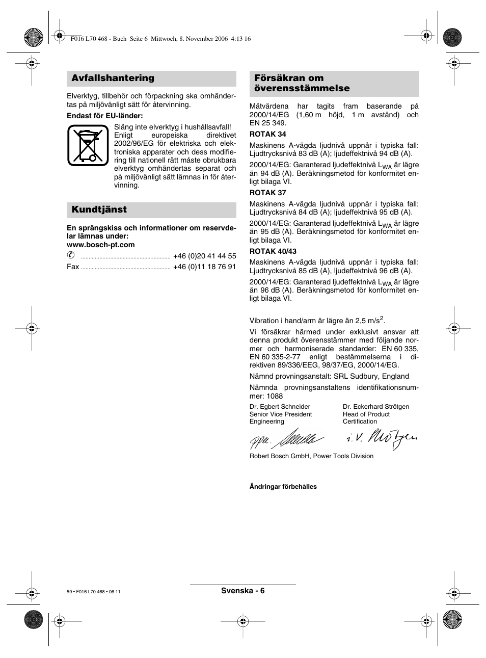 Bosch ROTAK 37 User Manual | Page 59 / 171