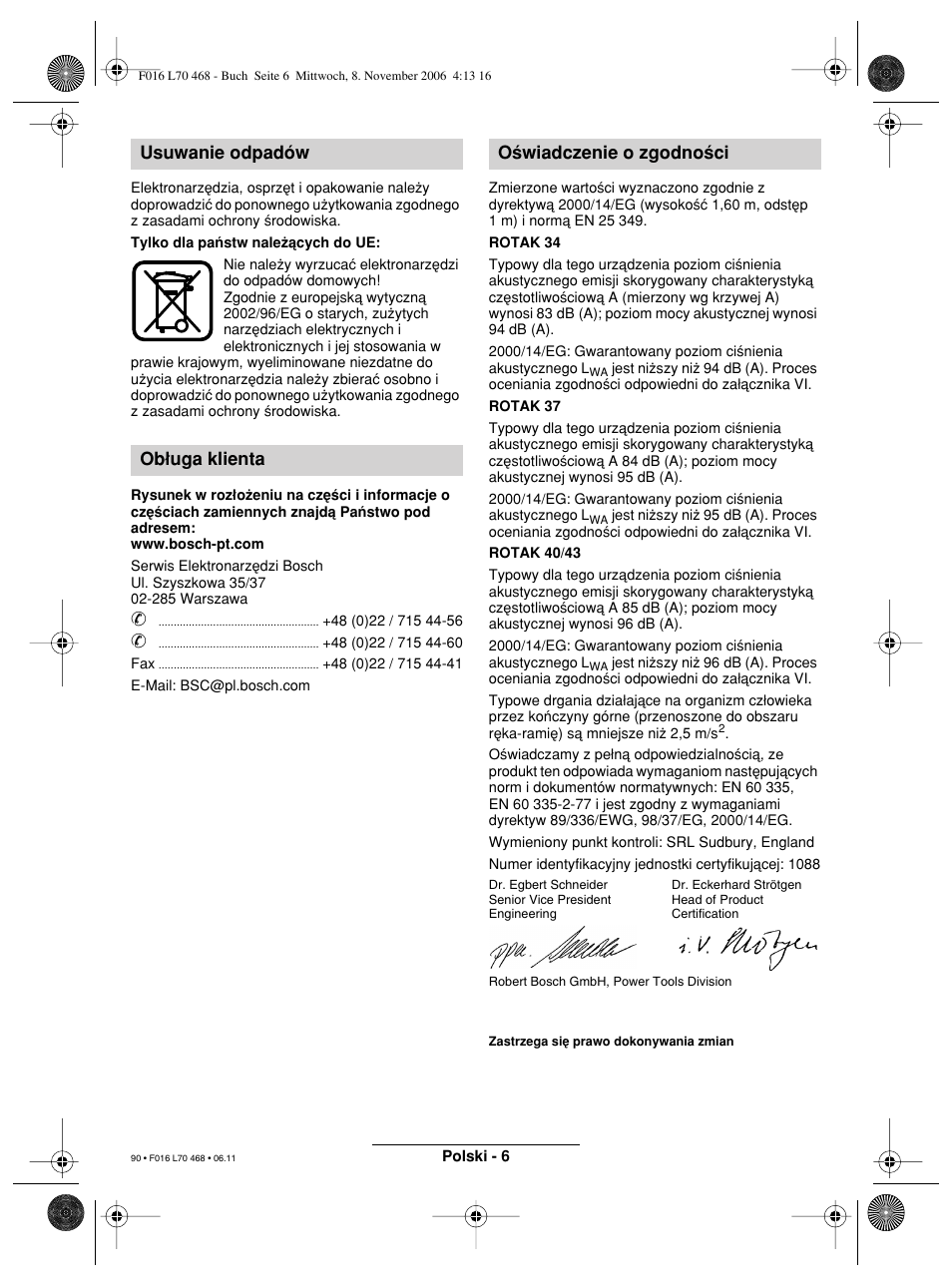 Bosch ROTAK 37 User Manual | Page 90 / 171