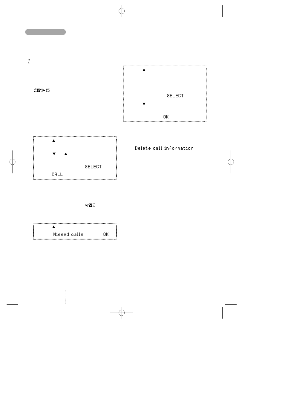 Missed calls | Bosch GSM 908 User Manual | Page 19 / 45