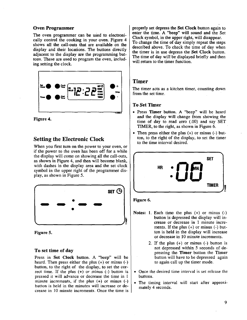 Oven programmer, To set time of day, Timer | To set timer, Setting the electronic clock | Bosch HBL 65.. User Manual | Page 11 / 23