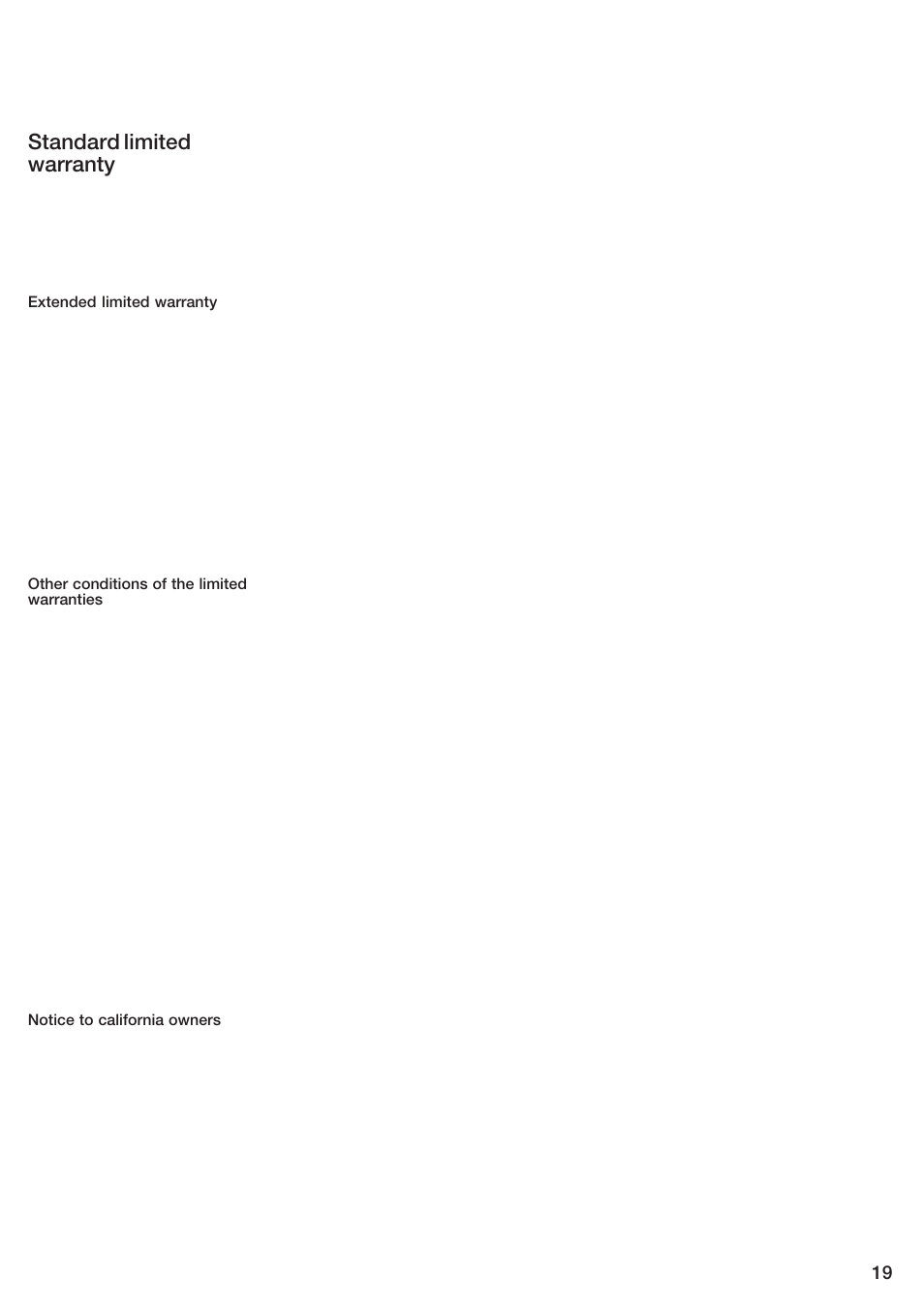 Standard limited warranty | Bosch ET 74 User Manual | Page 19 / 56