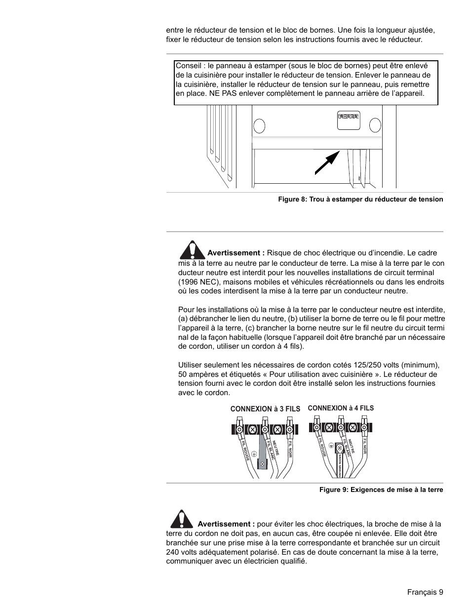Connexion à 3 fils, Connexion à 4 fils | Bosch BOSCH OVEN User Manual | Page 29 / 56