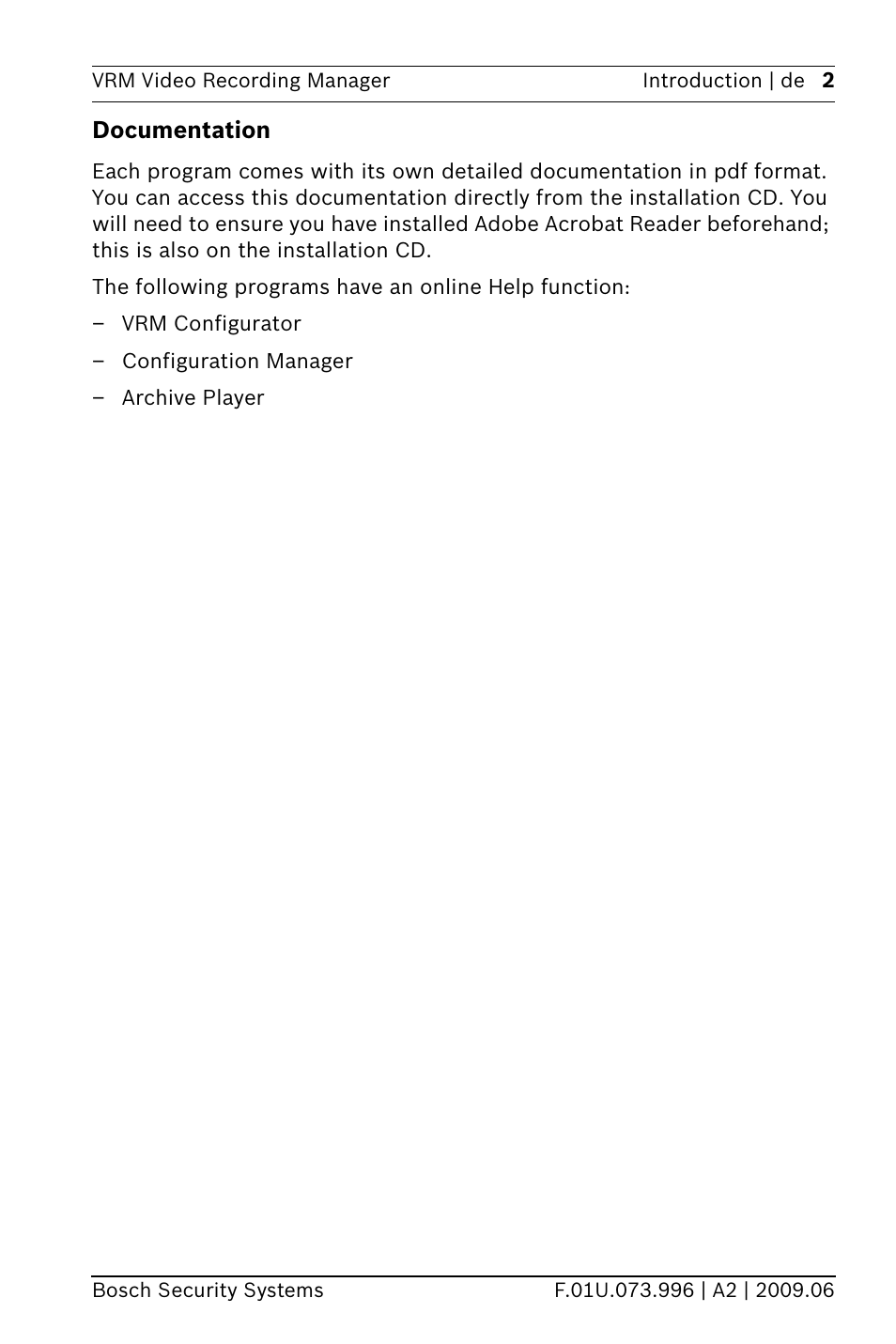 Documentation | Bosch 2 User Manual | Page 4 / 16