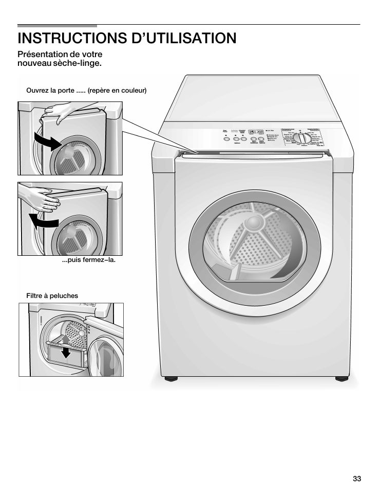 Instructions d’utilisation, Instructions d’installation | Bosch WTMC8321US/CN User Manual | Page 33 / 72