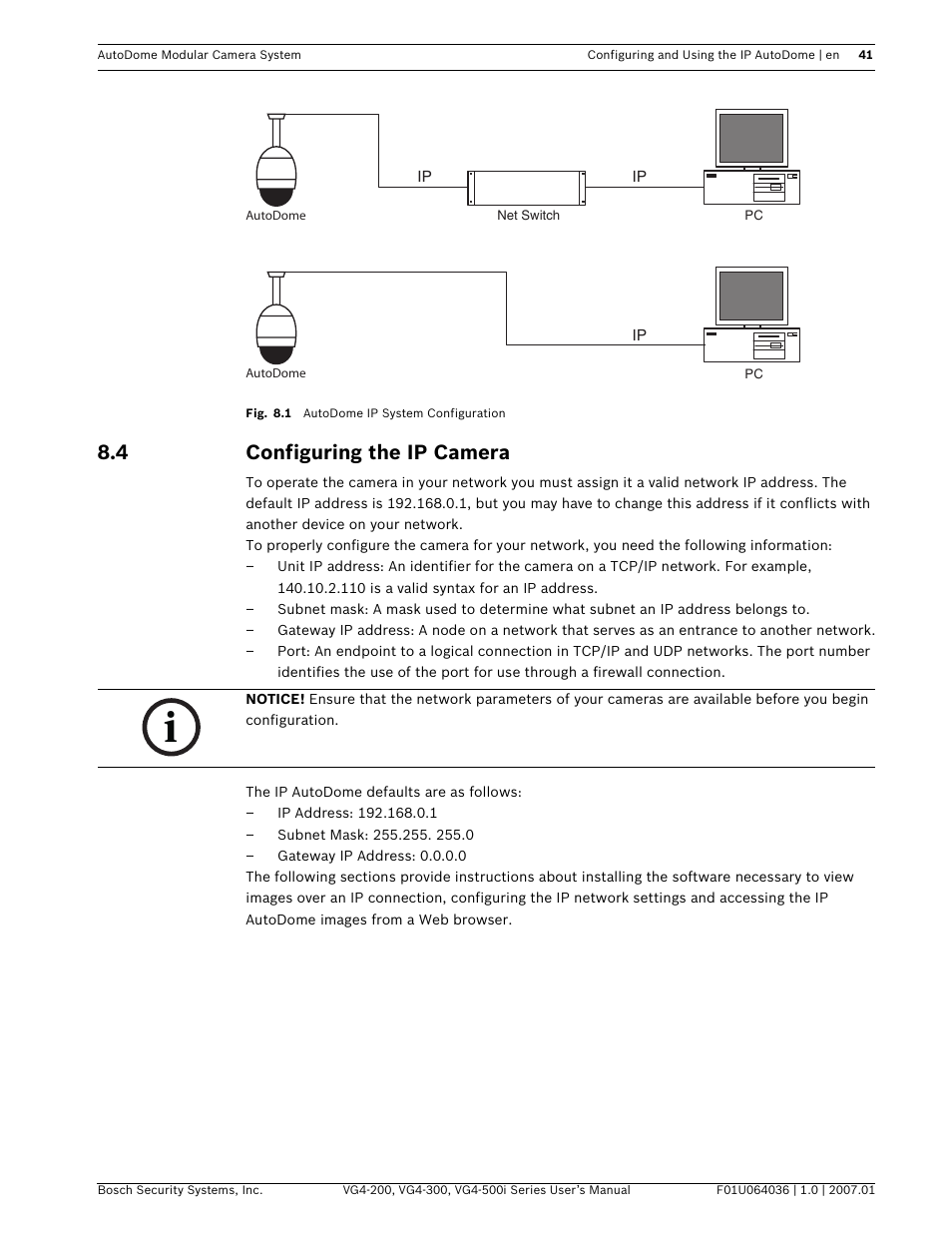 4 configuring the ip camera | Bosch VG4-200 User Manual | Page 45 / 76