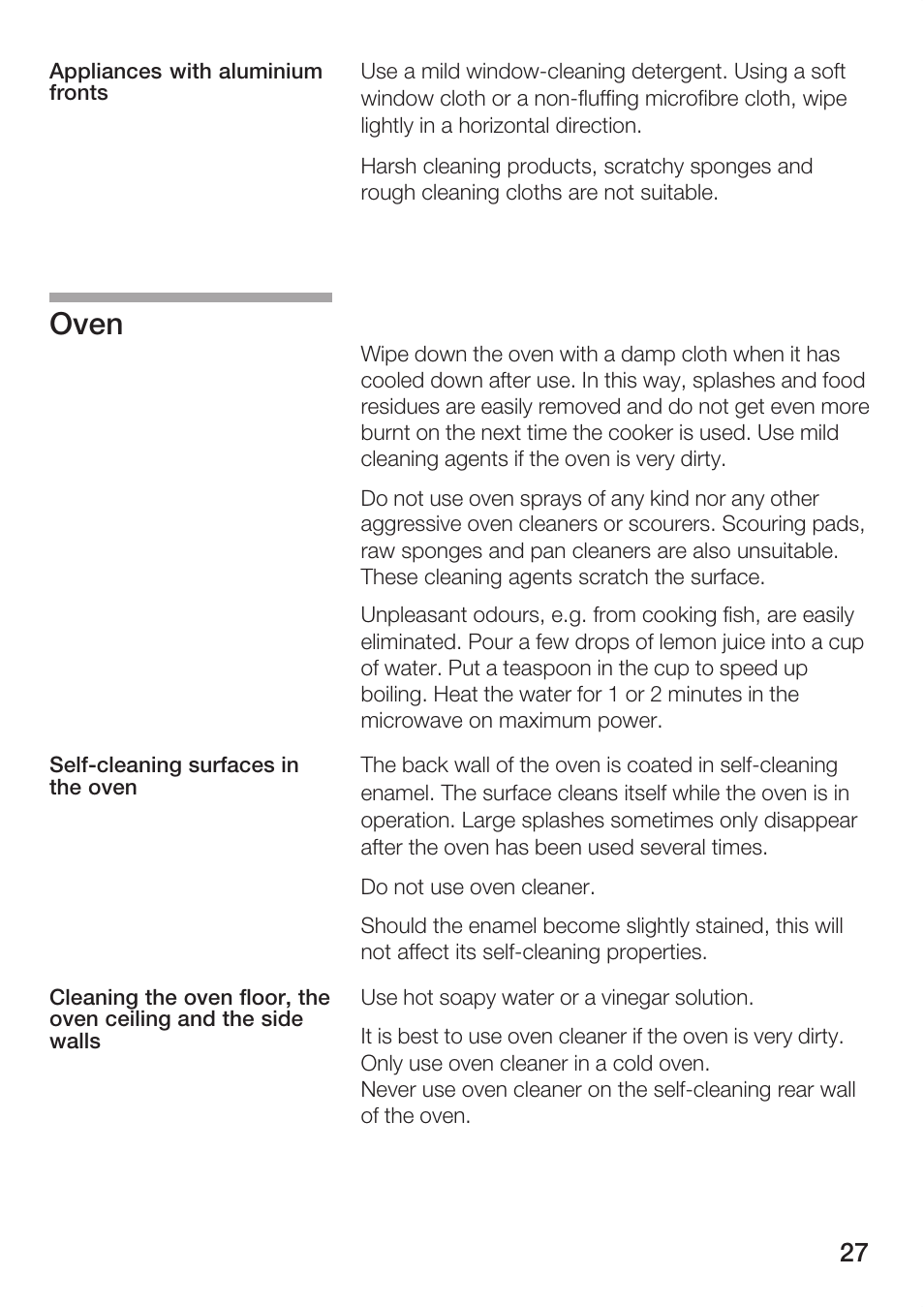Oven | Bosch HBC84K5.0A User Manual | Page 27 / 52