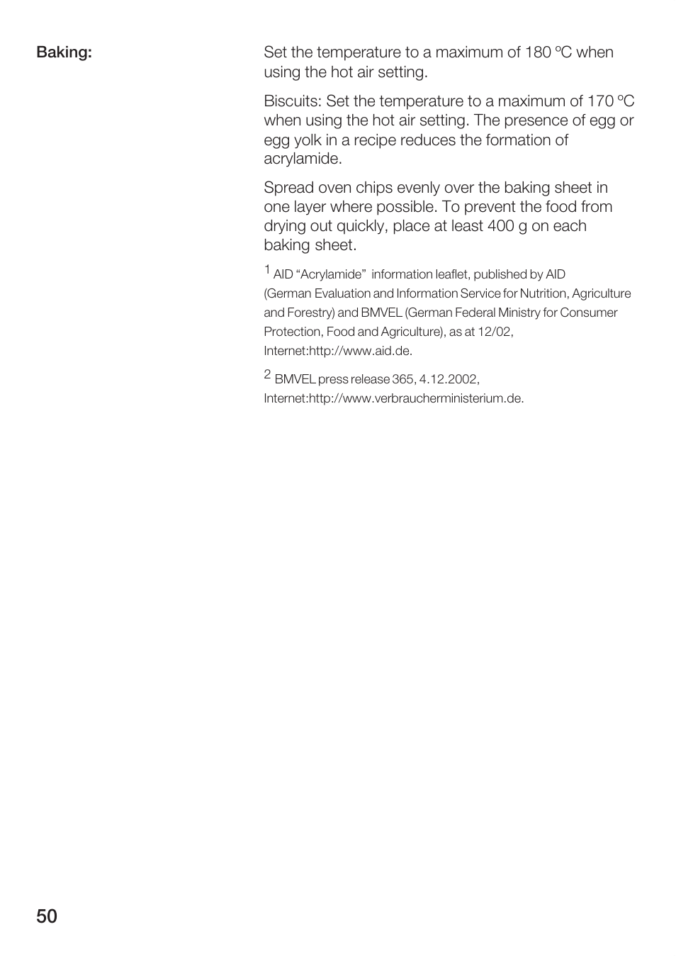Bosch HBC84K5.0A User Manual | Page 50 / 52