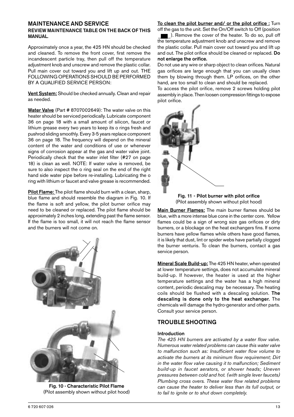 Maintenance and service, Trouble shooting | Bosch GWH 425 HN User Manual | Page 13 / 24