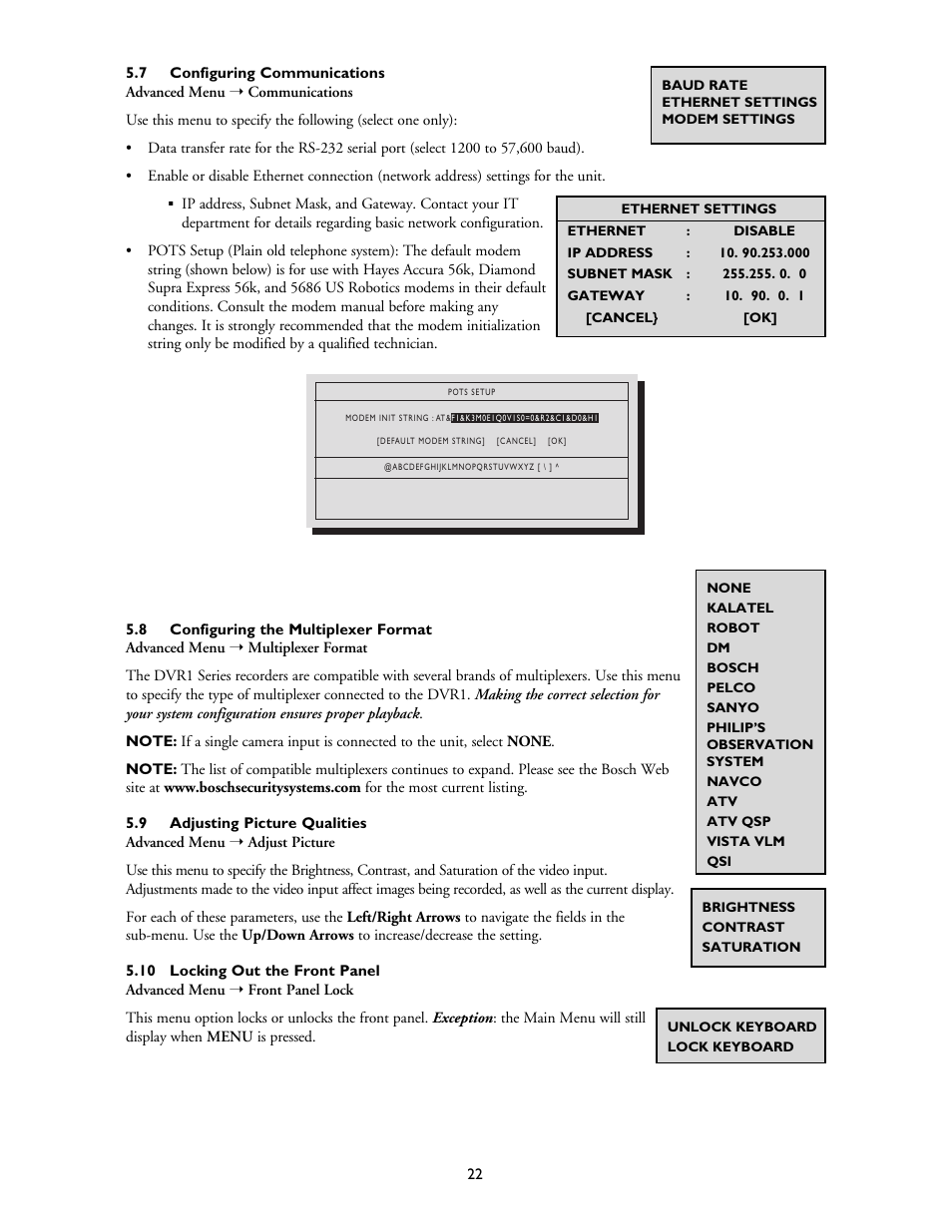 Bosch DVR1EP32A User Manual | Page 22 / 40