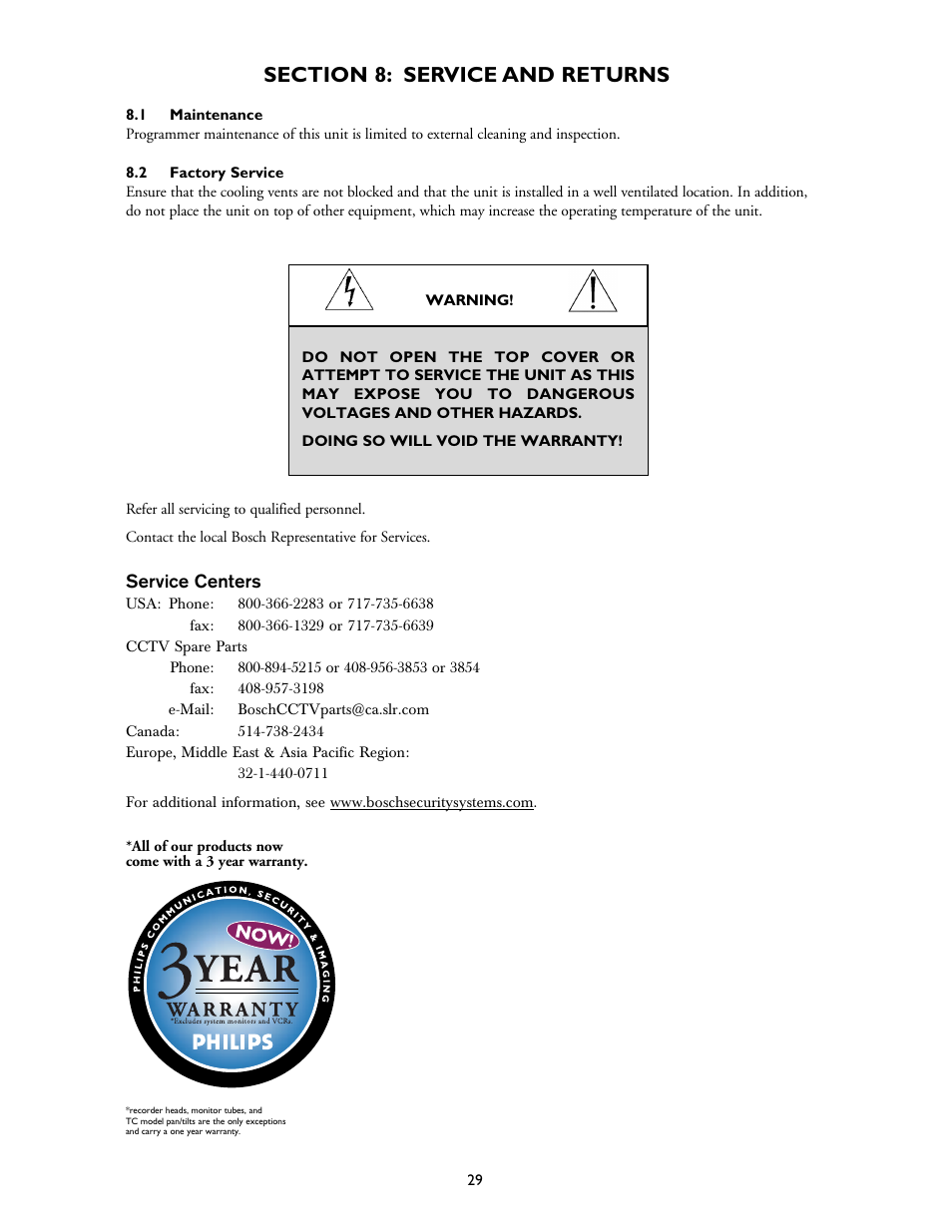 Bosch DVR1EP32A User Manual | Page 29 / 40